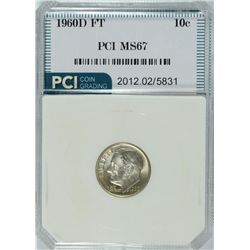 1960-D ROOSEVELT DIME, PCI MS-67 FULL TORCH! LISTS FOR $525.00