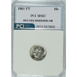 1962 ROOSEVELT DIME, PCI MS-67 FULL TORCH!  LISTS FOR $275.00