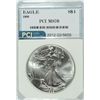 Image 1 : 1989 AMERICAN SILVER EAGLE, PCI MS-70  RARE  TRENDS PRICE $1600.00