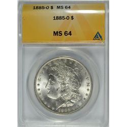 1885-O MORGAN DOLLAR ANACS MS-64