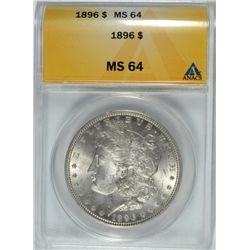 1896 MORGAN DOLLAR ANACS MS-64