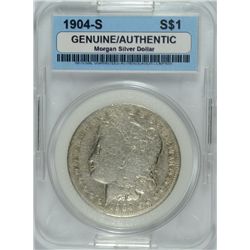 1904-S MORGAN DOLLAR NGA GENUINE