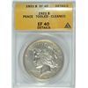 Image 1 : 1921 PEACE DOLLAR ANACS EF-40 TOOLED, CLEANED