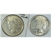 Image 1 : 1922-D & 1925-S PEACE DOLLARS AU/BU