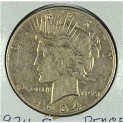 1934-S PEACE DOLLAR VF