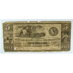 1838 $5 FARMERS BANK OF SANDSTONE, MI