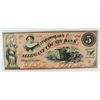 Image 1 : 1861 $5 ALLEGANY COUNTY BANK (CUMBERLAND, MD) CU (NICE NOTE)
