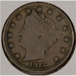 1912-S V-NICKEL VF-25