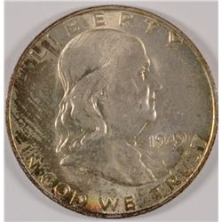 1949-D FRANKLIN HALF DOLLAR MS-63 (NICE TONING)