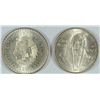Image 1 : LOT OF ( 2 ) BU MEXICAN SILVER PESO COINS