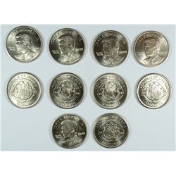 LOT OF ( 10 ) 2000. JFK JR. REPUBLIC OF LIBERIA, $10.00 COINS