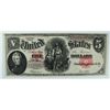 Image 1 : 1907 $5 US NOTE (WOODCHOPPER) (VERY NICE)