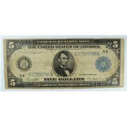 1914 $5 FEDERAL RESERVE NOTE