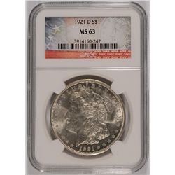 1921-D MORGAN DOLLAR NGC MS-63