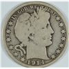 Image 1 : 1914 BARBER HALF DOLLAR, VG