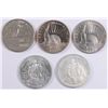 Image 1 : LOT OF 5 U.S. COMMEMORATIVE HALF DOLLARS,  THE 2 WASHINGTONS ARE SILVER
