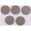 Image 2 : ( 5 ) LIBERTY "V" NICKELS: 1883-XF, 1887-VG, 1900, 1906 AND 1910