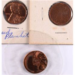 ( 3 ) ERROR LINCOLN CENTS, BLANK PLANCHET, OFF CENTER, AND CLIPPED PLANCHET