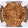 Image 2 : 1888A GERMAN 10 MARK PRUSSIA-FRIEDRICH III GOLD NGC MS-65