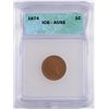 1874 INDIAN HEAD CENT, ICG AU-55 NICE!