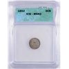 Image 1 : 1852 3 CENT SILVER, ICG MS-62 ORIGINAL!