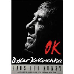 ADVERTISING POSTER OF EXHIBITIONS - OSKAR KOKOSCHKA…