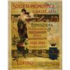 Image 1 : ADVERTISING POSTER OF EXHIBITIONS - ESPOSIZIONE CINQUANTENARIA ARTE MODERNA,TORINO…