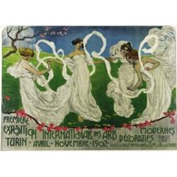 ADVERTISING POSTER OF EXHIBITIONS - PREMIERE EXPOSITION DES ARTS DECORATIFS MODERNES…