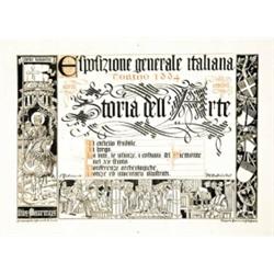 ADVERTISING POSTER OF EXHIBITIONS - ESPOSIZIONE GENERALE ITALIANA TORINO 1884…