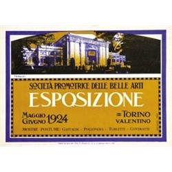 ADVERTISING POSTER OF EXHIBITIONS - SOCIETA' PROMOTRICE DELLE BELLE ARTI TORINO…