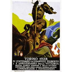 ADVERTISING POSTER OF EXHIBITIONS - TORINO 1928…