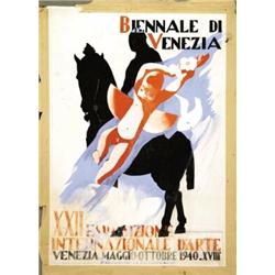 ADVERTISING POSTER OF EXHIBITIONS - BIENNALE DI VENEZIA - XII ESP.INTERNAZ.D'ARTE…