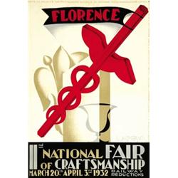 ADVERTISING POSTER OF EXHIBITIONS - FLORENCE, IIND NATIONAL FAIR…