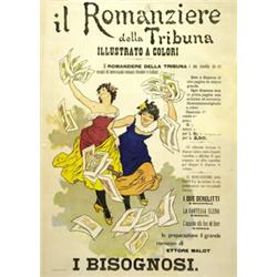 PRINTING ADVERTISING POSTER - IL ROMANZIERE DELLA TRIBUNA…