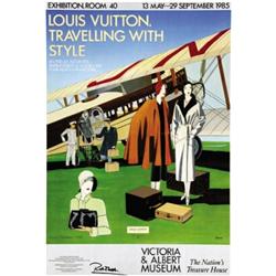 FASHION ADVERTISING POSTER - LOUIS VUITTON - TRAVELLING WITH STYLE…