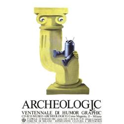 ADVERTISING POSTER OF EXHIBITIONS - ARCHEOLOGJC JR. VENTENNALE DI HUMOR GRAPHIC…