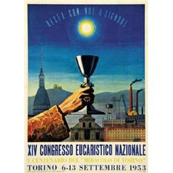 ADVERTISING POSTER OF EXHIBITIONS - XIV CONGRESSO EUCARISTICO NAZIONALE…