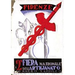 ADVERTISING POSTER OF EXHIBITIONS - 2^ FIERA NAZIONALE DELL'ARTIGIANATO…