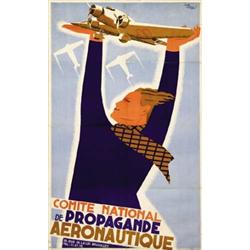 ADVERTISING AVIATION POSTER - COMITE NATIONAL DE PROPAGANDE AERONAUTIQUE…