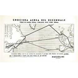 ADVERTISING AVIATION POSTER - CROCIERA AEREA DEL DECENNALE…