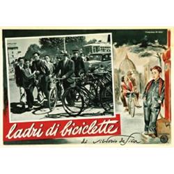 ITALIAN MOVIE POSTER DE SICA - LOT OF 16 PHOTOS FOR THE MOVIE LADRI DI BICICLETTE…