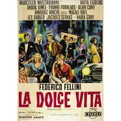 ITALIAN MOVIE POSTER FELLINI - LA DOLCE VITA…