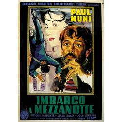 ITALIAN MOVIE POSTER DRAMA - IMBARCO A MEZZANOTTE…