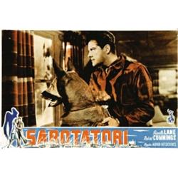 AMERICAN MOVIE POSTER ALFRED HITCHCOCK - LOT OF 11 PHOTOS FOR THE MOVIE I SABOTATORI…