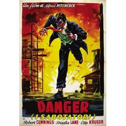 AMERICAN MOVIE POSTER ALFRED HITCHCOCK - DANGER (I SABOTATORI)…