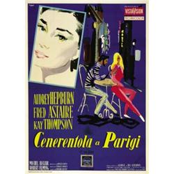 AMERICAN MOVIE POSTER AUDREY HEPBURN  - CENERENTOLA A PARIGI…