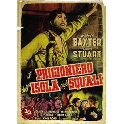 AMERICAN MOVIE POSTER DRAMAS  - IL PRIGIONIERO DELL'ISOLA DEGLI SQUALI…