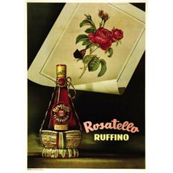 ADVERTISING POSTER BEVERAGE - ROSATELLO RUFFINO…