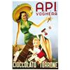 Image 1 : ADVERTISING POSTER CHOCOLATE - A.P.I. VOGHERA, CIOCCOLATO-TORRONE…