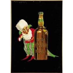 ADVERTISING POSTER BEVERAGE BEER - BIRRA MENABREA…